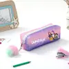 Grupo de Chicas Cazadoras Transfronterizas En Stock Estuche Arcoíris Brillante Estuche Brillante Papelería para Estudiantes Almacenamiento Bolsita para Lápices