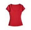 Camiseta de Verão 2026 Novo Estilo Gola Redonda Manga Curta para Mulheres, Estilo Garota Americana Badass, Cor Sólida, Ajuste Slim, Top Básico Emagrecedor