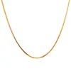 Collar de caja de nicho simple alta gama hombres y mujeres accesorios de joyería diy venta al por mayor cadena de caja cuadrada de acero inoxidable