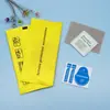 Kit de herramientas para película de teléfono móvil chino e inglés, película templada, bolsa de alcohol seca y húmeda, parche de eliminación de polvo, juego de tres piezas de limpieza y limpieza