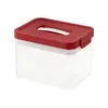 Caja de Almacenamiento Roja de Juguetes para Niños de Año Nuevo con Tapa, Bloques de Construcción, Piezas Magnéticas, Caja Clasificadora, Caja de Almacenamiento Transparente de Gran Capacidad
