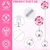 Porta-credencial retráctil de resina epoxi transfronterizo con clip de corazón rosa y lazo para tarjetas de identificación médicas, En stock