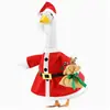 Fantasia de Ganso para Varanda Transfronteiriça Roupa de Ganso de Natal Chapéu de Boneco de Neve Cachecol Fantasia de Ganso de Gramado Adequado para Estátuas de 23 Polegadas