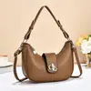 Bolsa Meia-Lua Portátil de Ombro Axila Elegante Bolsa Transversal Feminina Simples Luxo Para o Trabalho Aniversário Presente Encontro Novo Verão