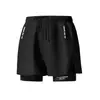 Pantalones de natación deportivos de venta caliente transfronterizos, pantalones deportivos de doble capa para hombre, pantalones de playa holgados anti-vergüenza para correr, deportes, fitness