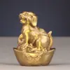 Yang Tong Ji Decorações para Home Office Cobre Doze Signos do Zodíaco Cobre Yuanbao Signos do Zodíaco Mini Zodíaco Yuanbao Enfeites