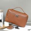 Bolso de Almuerzo de Piel de Vaca Curtida al Vegetal Nuevo de Alta Gama Primavera y Verano 2025 Bolso Cruzado de Textura Minimalista Retro Bolso Cuadrado Pequeño Portátil