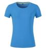 301W Camiseta de Manga Corta con Cuello Redondo de Algodón Siro de 40 Hilos para Mujer, Traje de Grupo con Logo Estampado, Simple, Versátil y Cómodo