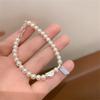 Pulsera Nueva de Perlas Plateadas Extremadamente Finas para Mujer de Plata 925 Lujo Ligero Nicho Pulsera Superpuesta Accesorios Venta al por Mayor