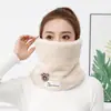 Protetor de Pescoço de Lã Espessa Feminino para Inverno para Proteção contra o Frio no Nordeste, Protetor de Pescoço, Cachecol Térmico à Prova de Vento para Ciclismo, Gola de Pelúcia para Rosto Inteiro