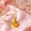 Collar de pez dorado al por mayor, abundancia de peces durante todo el año, colgante de carpa koi, exquisito, rico, auspicioso, moderno, cadena versátil para la clavícula, transfronterizo