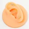 Brincos de Liga de Titânio Joias para Mulheres Transfronteiriças Novo Olho de Cavalo Estrela Zircônia Piercing de Língua Lábio Piercing Corporal Joias Atacado