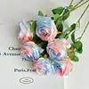 Flores Artificiais Rosa Gelo Triturado Estilo Ins Atacado Rosas Azuis Decoração de Sala de Estar Dia dos Namorados Flores Falsas Arranjo de Cena para Salão de Casamento