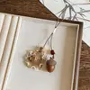 Charme de Madeira e Estilo Descontraído~Novo Colar de Madeira Trançado Estilo Chinês para Mulheres, Corrente para Clavícula Boêmia de Verão, Acessório Retrô para Férias