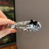 Pinza para el pelo de lana con bloques de color Otoño e Invierno, Gota de Agua, Diamante Brillante, Lazo, Moda Femenina, Simple, para Mechones Laterales, Pinza para el Pelo