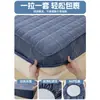 Lençol de baixo com elástico acolchoado de algodão puro Classe A 100% algodão capa de cama espessada para outono e inverno protetor de colchão capa de poeira para homens resistente à sujeira