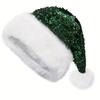 Nuevo Sombrero Decorativo Navideño de Atmósfera Sombrero de Lentejuelas de Doble Capa Sombrero de Felpa Haipai Sombrero Grueso de Pelo Largo Extra Grande para Adultos y Niños