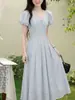Vestido ligero rosa "Soft Pink Tinglan" estilo francés para mujer de LunXnan, nuevo modelo de verano, vestido largo elegante de alta gama