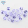 Agujero Doble Redondo Circonita Cúbica Zirconia Piedra Suelta Perforada con Agujeros Pendientes Blancos Coloridos Colgante Collar Pulsera de Cuentas Sueltas para Manualidades
