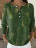 Sudadera de Punto con Cuello en V, Botones y Mangas Largas, Estilo Nuevo Transfronterizo, Otoño e Invierno, Suéter con Estampado de Moda Personalizado para Mujer