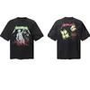 Exportação Transfronteiriça Saint Verão Americano Novo Estilo Lavado Desgastado Estampado Camiseta Solta Gola Redonda Manga Curta Masculina