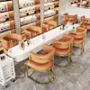Silla de Comedor, Silla de Té de Lujo Ligero de Gama Alta para Reuniones y Recepciones, Silla para Salón de Uñas, Silla para Salón de Belleza, Silla de Mahjong, Sillón de Oficina de Ventas, Silla de Maquillaje