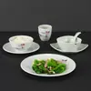 Tazón de Melamina Imitación Porcelana Plástico Tazón para Sopa Tazón para Arroz Comida Rápida Tazón Pequeño Plato Vajilla Platos de Restaurante Tazas Cuchara Juego de Mesa Comercial