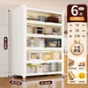 Armário de armazenamento de chão para cozinha e sala de jantar com porta, armário de armazenamento com porta, micro-ondas, forno, panela, armário de armazenamento de função multicamada, prateleira