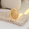 Joyería Transfronteriza Europea y Americana, Anillo Abierto Cuadrado de Piedra Preciosa Degradada Estilo Vintage, Anillo de Ojo de Gato con Diseño Ins