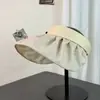 Patrón Floral Elegante Negro de Goma Parte Superior Abierta Diadema Parasol Sombrero de Protección Solar para Mujeres Verano Protección UV Sombrero de Sol Versátil