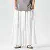 Pantalones Nuevos de Verano para Hombre, Pantalones Anchos Retro de Nuevo Estilo Chino, Pantalones tipo Falda Holgados, Pantalones Unisex de Seda con Degradado