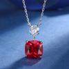 Joias Zhuang Sheng base de cobre banhado a ouro simulação pombo vermelho corindo vermelho verde na bege azul cristal pontiagudo temperamento retrô terno pedra principal