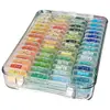Caja de almacenamiento de granos, botella de herramienta especial para porcionar, bolsa transparente, caja cuadrada pequeña de 221 colores, alta transparencia, caja de porcionar engrosada