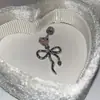 Lindos Unhas de Osso de Orelha com Laço de Coração Rosa Nicho Doce Cool Garota Popular Brincos em Formato de Cobra Brincos de Aço Titânio Brincos