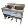 Máquina Automática de Freír, Línea de Montaje de Garra de Pollo Piel de Tigre Frita Congelada Rápidamente, Equipo Pequeño de Freído Continuo, Calefacción Eléctrica, Etc.