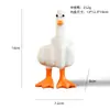 Enfeite de pato com dedo do meio, decoração de mesa de pato criativa e engraçada, presente peculiar e engraçado, suporte para celular