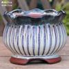 Vaso de cerâmica carnudo, planta de cerâmica, cerâmica retrô, areia roxa, atacado, simples, criativo, grande, pequeno, vaso de cerâmica, especial, desktop