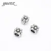 YuenZ liga de prata antiga espaçadores para pulseira diy material para pulseiras de miçangas liga flor pequena miçangas com furo grande 9*7 * 8MM R215
