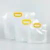 Bolsas de almacenamiento transparentes de gran diámetro para granos y cereales, bolsas con boquilla de grado alimenticio para envasado de arroz, al por mayor