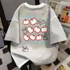 Camiseta de Algodón 100% Estilo Urbano Americano Falsa de Dos Piezas Cuello Redondo Manga Corta para Hombres y Mujeres Verano Nuevo Holgado Top para Viaje ins