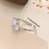 Joyería Clásica de Moda Transfronteriza, Accesorios de Compromiso Modernos y Sencillos, Anillos de Zirconia Chapados en Platino para Mujer al por Mayor