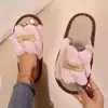 Estilo Quente Transfronteiriço Pantufas Peludas Femininas Outono Inverno Para Usar Fora Antiderrapantes Internas Sola Grossa Casa Fofas Pantufas de Algodão para Maternidade