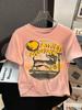 Camiseta de Algodón Puro para Mujer de Manga Corta con Diseño de Hombro Derecho Nicho Look Adelgazante Corta Holgada Única Sexy Verano
