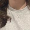 Collar Pink Love para mujer, estilo japonés y coreano, sencillo, ligero, de lujo, moderno, con diseño de nicho, cadena de clavícula que combina con todo, 2023.