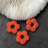 Chaveiro para Carro com Florzinhas Aveludadas Acessórios de Joia DIY Material para Bolsa de Contas Artesanal Flor de Cinco Pétalas de Pelúcia Contas