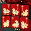 Sobres Rojos Año Nuevo del Caballo 2026 Creativos con Brillo Escarchado Sobres de Dinero de la Suerte de Cien Yuan para Año Nuevo y Festival de Primavera Venta al por Mayor