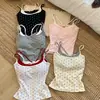 Camisola com estampa de bolinhas estilo coreano para mulheres, com bojo embutido, modelagem justa e um lindo detalhe nas costas