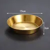 304 Plato para Salsa Coreana Taza para Jugo Plato para Sabor tamaño pequeño Plato para Sabor Plato para Salsa de Tomate Dorado Plato para Vinagre Taza para Jugo de Pimienta para Bistec
