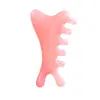 Peine Masajeador de Meridianos para Cuero Cabelludo Especializado, Peine de Dientes Anchos para Desbloqueo del Cuero Cabelludo Terapia Gua Sha Cuatro en Uno para Cuero Cabelludo, Peine de Meridianos Portátil