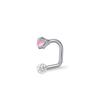 Anillo de labio con bola de cerámica suave en forma de D de acero inoxidable transfronterizo, personalidad punk, uña de labio, circonita, corazón de melocotón, piercing para labio, accesorio para oreja, anillo para hueso.